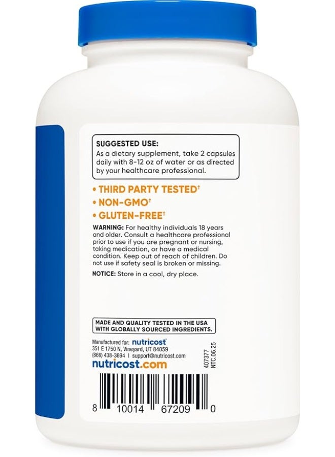 Nutricost, Magnesium+, Extra-Strength, 240 Capsules (210 mg per Capsule) - Image 4